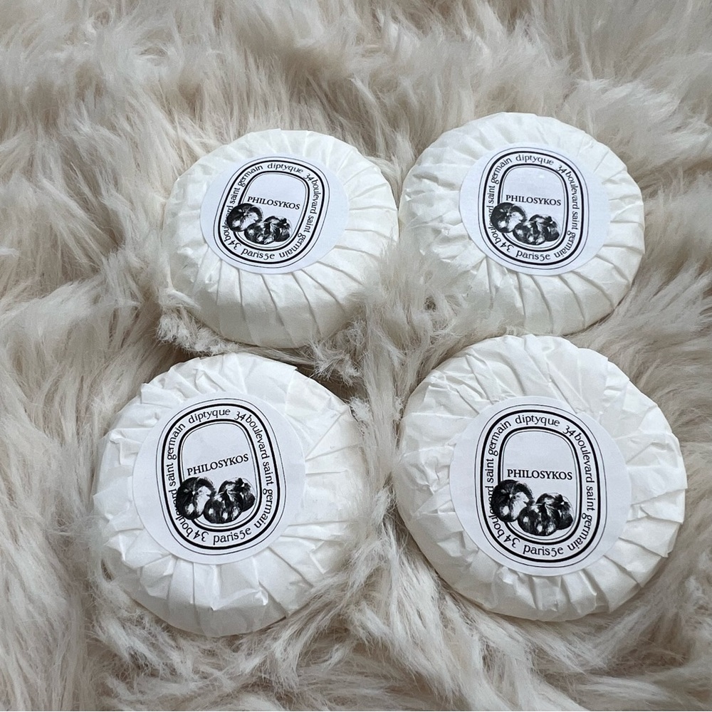 Diptyque PHILOSYKOS Scented soap - bundle of 4 bars 1.58 oz NEW